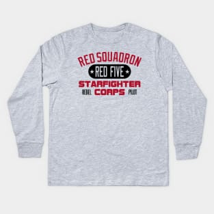 Red Squadron Kids Long Sleeve T-Shirt